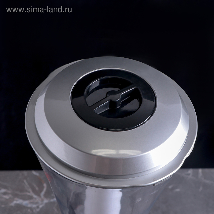 Башня пивная &laquo;Металлик&raquo;, 3 л, колба с подсветкой, 2 батарейки, цвет серебристый