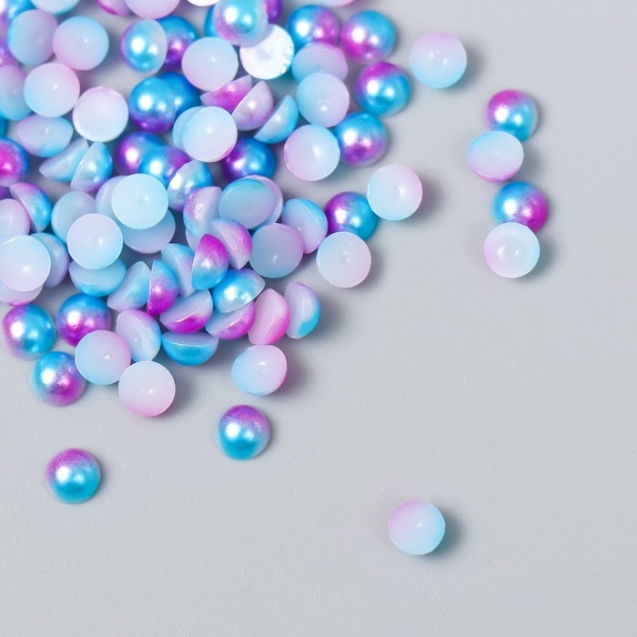 Декор "Градиент фиолетово-синий" d=4 мм 10г 200 шт 5х2,5 см МИКС