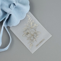 Мешок замшевый  &laquo;Цветы&raquo;, синий, тиснение, 9 &times; 12 см