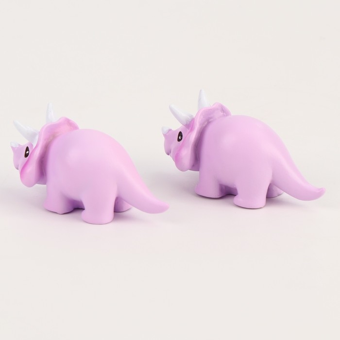 Миниатюра кукольная &laquo;Динозаврик&raquo;, набор 2 шт., размер 1 шт. &mdash; 3 &times; 5,5 &times; 2 см, цвет фиолетовый