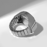 Кольцо &laquo;Время&raquo; часы круг, цвет серебро