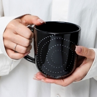 Кружка керамическая &laquo;Орнамент&raquo;, 450 мл, цвет чёрный