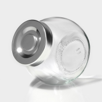 Банки стеклянные для хранения сыпучих продуктов &laquo;Блеск&raquo;, 200 мл, с пластмассовой крышкой, 4 шт