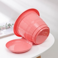 Горшок для цветов с поддоном Доляна &laquo;Арена&raquo;, 2 л, цвет коралловый