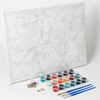 Картина по номерам с подрамником и гирляндой &laquo;Замок&raquo;, 30 х 40 см