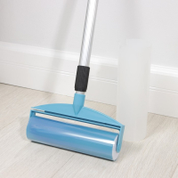 Силиконовый ролик для чистки мебели и уборки пола, алюминиевый черенок, 20&times;9&times;52(92) см