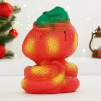 Новый год. Символ 2025. Копилка "Змеи с сердцем" красная, 24см