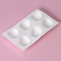 Форма для муссовых десертов и выпечки Доляна &laquo;Стоун&raquo;, силикон, 30&times;18&times;3 см, 6 ячеек (9,5&times;7 см), цвет белый