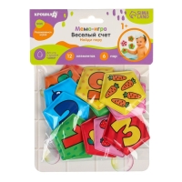 Мемо-игра: развивающие наклейки - присоски многоразовые для игры в ванной &laquo;Весёлый счёт&raquo;, найди пару, 6 пар, 12 стикеров EVA, Крошка Я