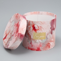 Набор шляпных коробок для цветов 4 в 1, упаковка подарочная, &laquo;Нежные цветы&raquo;, 14 х 13 см - 20 х 17,5 см