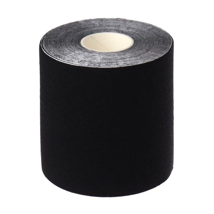 Кинезио - тейп, 7,5 см &times; 5 м, цвет чёрный