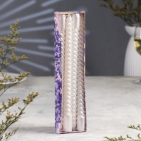 Набор Свечей витых, 2,2х 30 см, 4 штук, перламутровый металлик