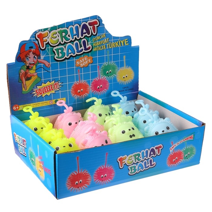 Ежка &laquo;Зверёк&raquo; световой, цвета МИКС