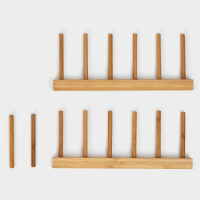Подставка для разделочных досок и крышек, 26&times;10,5 см, 5 мест, бамбук
