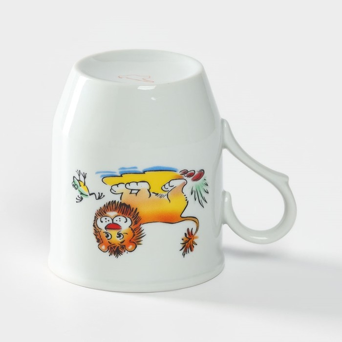 Набор посуды фарфоровой &laquo;Зоопарк&raquo;, 3 предмета: тарелка d=20 см, салатник d=19,8 см, кружка 200 мл