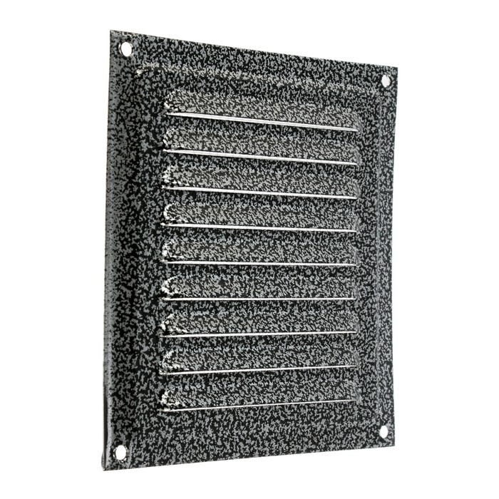 Решетка вентиляционная ZEIN Люкс РМ1515СР, 150 х 150 мм, с сеткой, металлическая, серебряная