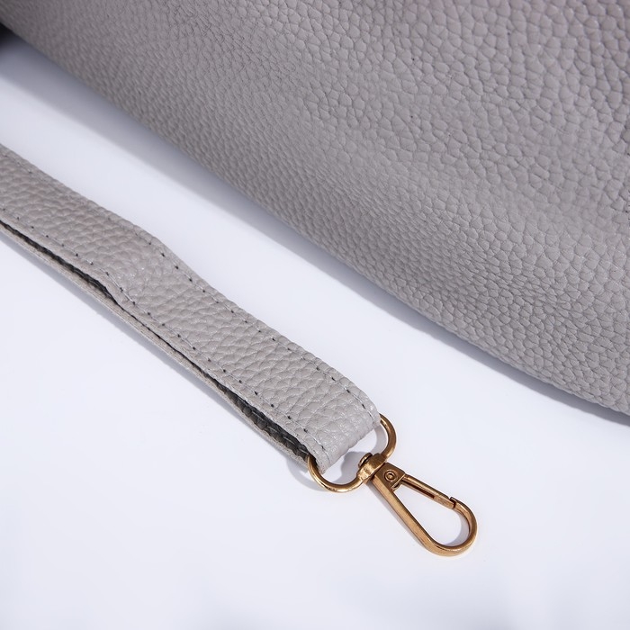 Сумка женская тоут на молнии, цвет серый