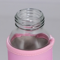 Бутылка стекло в чехле &laquo;Котики&raquo;, 350 мл