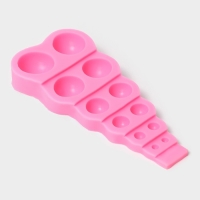 Молд &laquo;Полусферы&raquo;, силикон, 14&times;7&times;2 см, 12 ячеек, цвет розовый