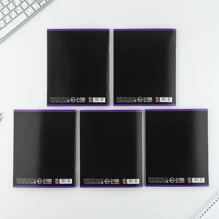 Тетрадь в клетку, 48 л., А5, на скрепке, блок №2 &laquo;Неон&raquo; МИКС