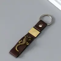 Брелок кожзам "Ремешок с ящерицей" 2,2х10 см