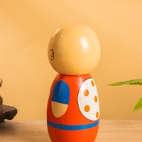 Деревянная кукла кокеши "Курилин" 9х9х21 см