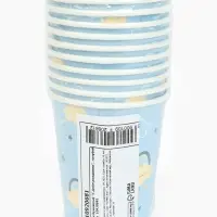 Стакан одноразовый бумажный &laquo;С Днём рождения&raquo;, голубой, 250мл