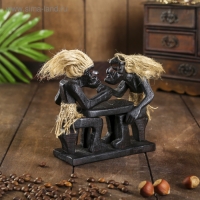 Сувенир &laquo;Аборигены и армреслинг&raquo;, 18&times;16&times;9 см, дерево