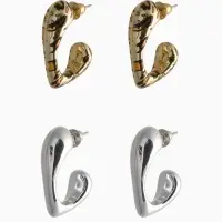 Набор серьги 4 пары &laquo;Сердце&raquo; бусины, цветной