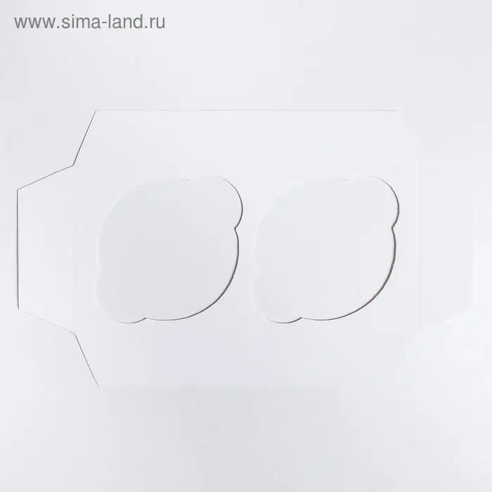 Коробка для капкейков, кондитерская упаковка, 2 ячейки &laquo;Любви&raquo;, 16 х 8 х 10 см