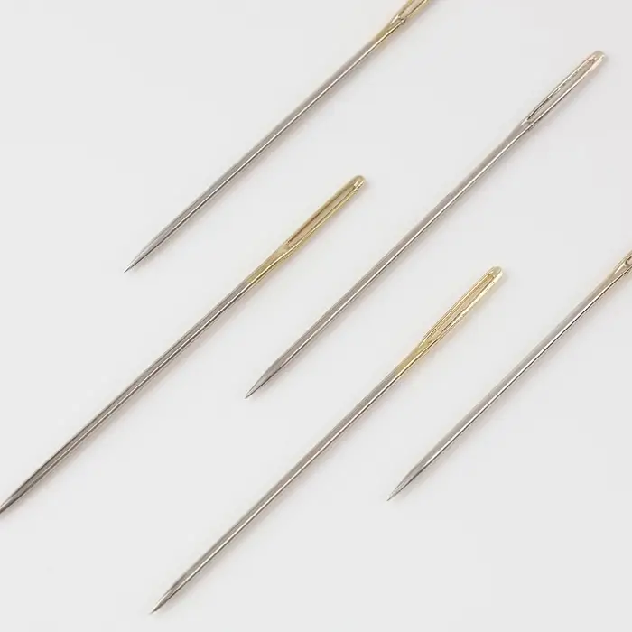 Иглы швейные для гобелена, d=1.1 мм, 4.3-4.8 см, с золотым ушком, 6 шт.