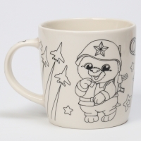 Набор кружка под раскраску &laquo;В подарок герою&raquo;, 300 мл