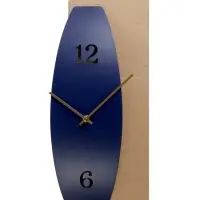 Часы настенные, интерьерные "Волна", бесшумные, 43 х 14 см, темно-синие