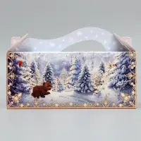Коробка подарочная новогодняя складная &laquo;С Новым годом!&raquo;, 23 х 10 х 10 см