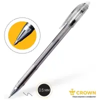 Ручка гелевая стираемая Crown "Erasable Jel", узел 0.5 мм, чернила черные