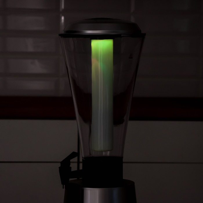 Башня пивная &laquo;Металлик&raquo;, 3 л, колба с подсветкой, 2 батарейки, цвет серебристый