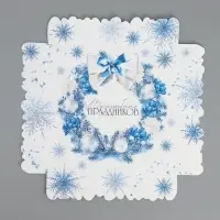 Коробка для кондитерских изделий с пластиковой крышкой &laquo;Волшебных праздников&raquo;, 15 х 15 х 3 см