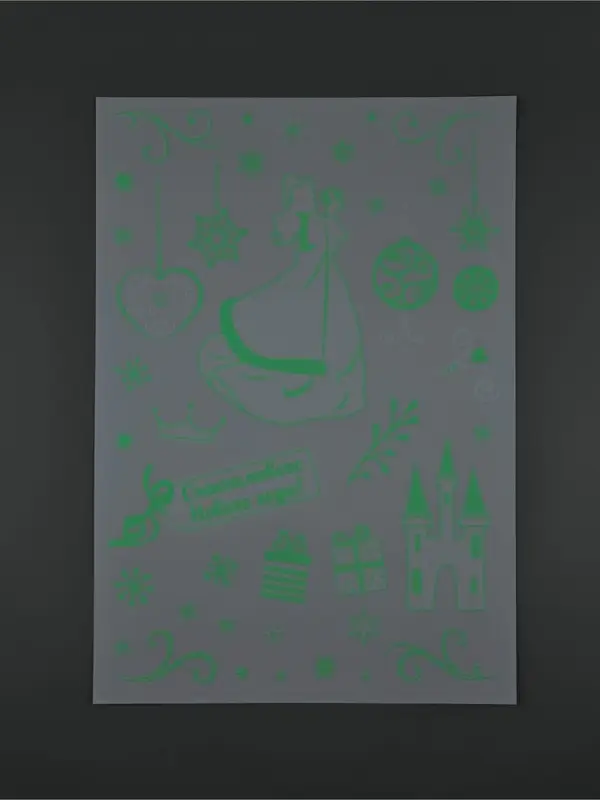Виниловые наклейки &laquo;Новогодние&raquo;, со светящимся слоем, 35 &times; 50 см, 2 листа