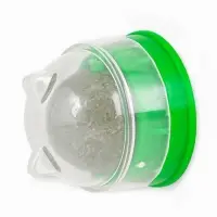 Игрушка для кошек из кошачьей мяты "Кот" на основании, 4,5х4,8х4,8 см, зеленая