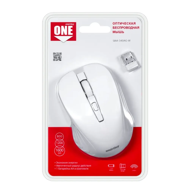 Мышь беспроводная Smartbuy ONE 340AG белая