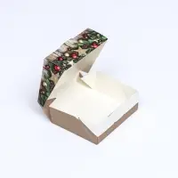 Коробка подарочная новогодняя складная &laquo;Праздник&raquo;, 10&times;8&times;3.5 см