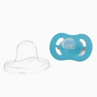 Соска - пустышка ортодонтическая &laquo;Пингвин&raquo;, +6 мес., цвет голубой