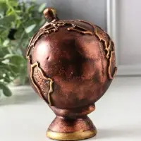 Копилка "Глобус" 17х12х11,5 см, под бронзу