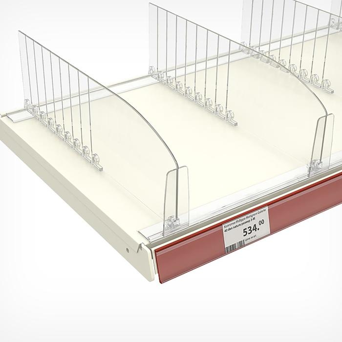 Т-профиль пластик для крепления разделителей на полке, со вспенен скотчем, 1000&times;30&times;5 мм,