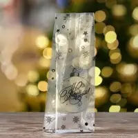 Пакет подарочный новогодний с жёстким дном 6&times;8&times;23 см