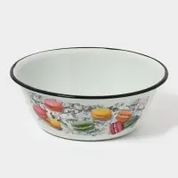 Миска 2л (белая)Цветное печенье