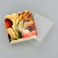 Коробка для печенья, &laquo;Тюльпаны&raquo;, 9&times;9&times;3 см