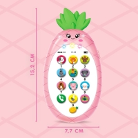 Музыкальный телефон &laquo;Ананасик&raquo;, свет, звук, цвет розовый