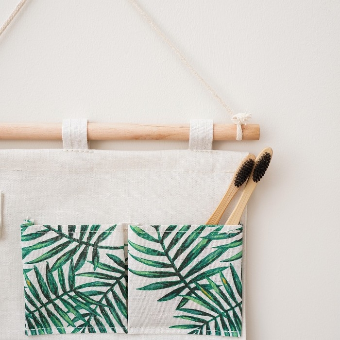 Органайзер подвесной с карманами Доляна &laquo;Тропики&raquo;, 4 отделения, 30&times;34 см