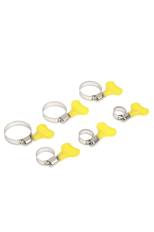 Набор червячных хомутов с "барашком" ZEIN engr, сквозная просечка, от 6 до 32 мм, 60 шт